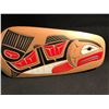 Image 2 : CARVED / PAINTED SALMON AND EAGLE HEAD PADDLE BY SQUAMISH NATION'S NEIL BAKER