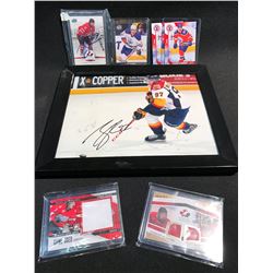 LOT OF CONNOR MCDAVID MEMORABILIA INC. SIGNED TEAM CANADA CARD, SIGNED PHOTOGRPAH AND ASSORTED