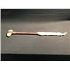 Image 1 : OLD LEATHER WRAPPED FIRST NATIONS WEAPON WITH STONE HEAD AND FUR COVERED HANDLE