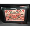 Image 1 : FRAMED LIMITED EDTION PRINT 'OVER DOUBLE-HEADED WHALE' NO. 60/150 BY NUU-CHAH-NULTH ARTIST MOY