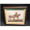Image 1 : FRAMED LIMITED EDITION ETCHING 'BLACKFOOT WAR PONY' NO. 4/50 COLOR ED, 5 PROOFS, BY M LEHMAN