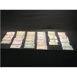 LARGE CURRENCY LOT INCLUDING: 23 COLLECTABLE CANADIAN BANK NOTES AND 9 BANK OF ENGLAND NOTES