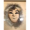 Image 3 : PAIR (HIS AND HERS) OF INUIT SNOW MASKS, COME IN BEAUTIFUL GLASS FRONT CABINET