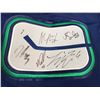 Image 2 : TWO SIGNED VANCOUVER CANUCK JERSIES; STICK AND PUCK JERSEY IS TEAM SIGNED, BREACHING WHALE JERSEY