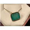 Image 1 : 14KT GOLD EMERALD (3.3CT) PENDANT NECKLACE