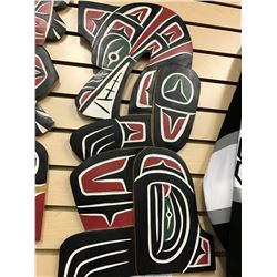 CARVED / PAINTED WALL MOUNT SEA SERPENT PANEL BY SQUAMISH NATION'S ROBERT JOSEPH