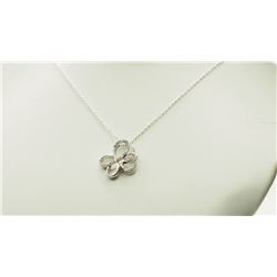 #7-STERLING SILVER DIAMOND NECKLACE