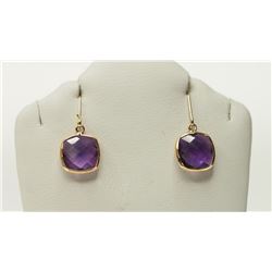 #8-14K GOLD AMETHYST EARRINGS