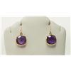 Image 1 : #8-14K GOLD AMETHYST EARRINGS