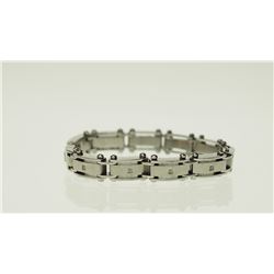#15-STAINLESS STEEL DIAMOND MEN'S BRACELET