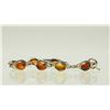 Image 1 : #19-STERLING SILVER AMBER BRACELET