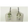 Image 1 : #26-STERLING SILVER GREEN AMETHYST EARRINGS
