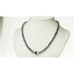 #27-STERLING SILVER FRESHWATER PEARL NECKLACE