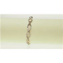#34-STERLING SILVER CUBIC ZIRCONIA BRACELET