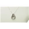 Image 2 : #35-STERLING SILVER DIAMOND NECKLACE