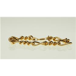 #46-STERLING SILVER GOLD PLATED LINK CHAIN