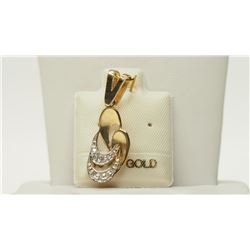 #47-10K GOLD DIAMOND PENDANT