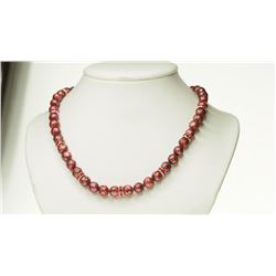 #48-STERLING SILVER PEARL NECKLACE