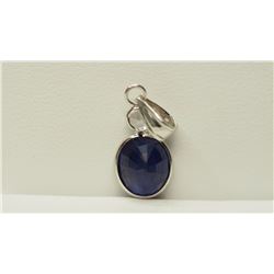 #49-14K GOLD SAPPHIRE PENDANT