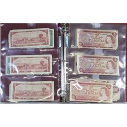 BINDER OF CANADIAN BANKNOTES 1954 AND UP