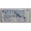 Image 1 : PAIR OF CONSECUTIVE 1986 5 DOLLAR CANADA BANKNOTES