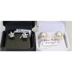TWO PAIRS OF .925 EARRINGS
