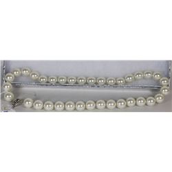#13-SEA SHELL PEARL NECKLACE 15"
