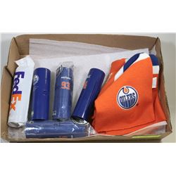 OILERS SCARF AND MEMORABILIA INCL HALL,EBERLE