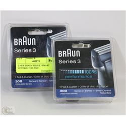 2 NEW BRAUN SERIES 3 SMART CONTROL FOIL AND