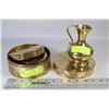 Image 1 : SET OF 4 SOLID BRASS STACKING SETS WITH SMALL JUG