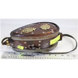 WOODEN/METAL DECORATIVE  FLASK