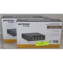 2 NEW NETGEAR PROSAFE ETHERNET SWITCH