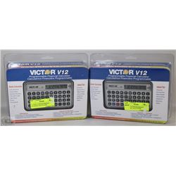 TWO VICTOR V12 PROGRAMMABLE FINANCIAL CALCULATORS