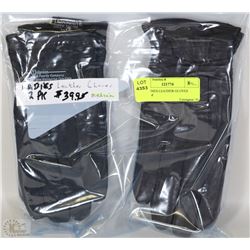 2PK LADIES LEATHER GLOVES MEDIUM