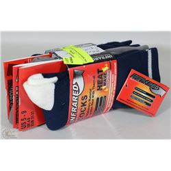 3PK MENS INFRARED SOCKS - HEATWAVE