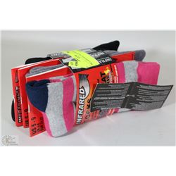 3PK LADIES INFRARED SOCKS - HEATWAVE