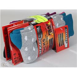 3PK LADIES INFRARED SOCKS - HEATWAVE