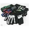 Image 1 : 6 PACK YOUTH GLOW IN THE DARK HALLOWEEN GLOVES