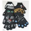 Image 1 : 6 PACK YOUTH GLOW IN THE DARK HALLOWEEN GLOVES