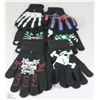 Image 1 : 6 PACK YOUTH GLOW IN THE DARK HALLOWEEN GLOVES