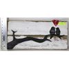Image 1 : LOVE BIRDS RECLAIMED BARN WOOD WALL HANGING
