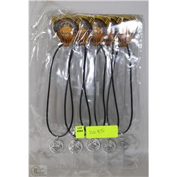 PACK OF SIX PEWTER NECKLACES
