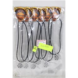 PACK OF SIX PEWTER NECKLACES