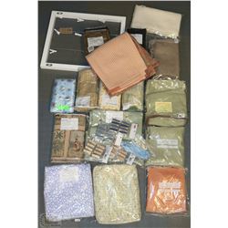 BOX OF ASSORTED FABRIC PIECES 1-3 YARDS EACH