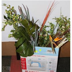 BOX OF FLORAL ASSORTED ARRANGEMENT PIECES