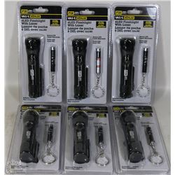 CASE OF 6 LED FLASHLIGHT W/ LASER