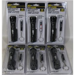 CASE OF 6 LED FLASHLIGHT W/ LASER