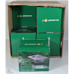 CASE OF 8 SOLAR POST CAP LIGHT