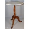 Image 1 : MARBLE END TABLE 23" TALL, 15" DIAMETER