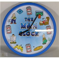 BIG MOUTH TOYS "THE MAN CLOCK" SOUNDS ON THE HOUR